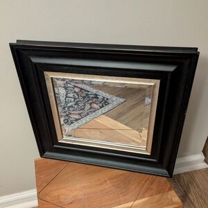 Pottery Barn Black and Silver Framed Mirror